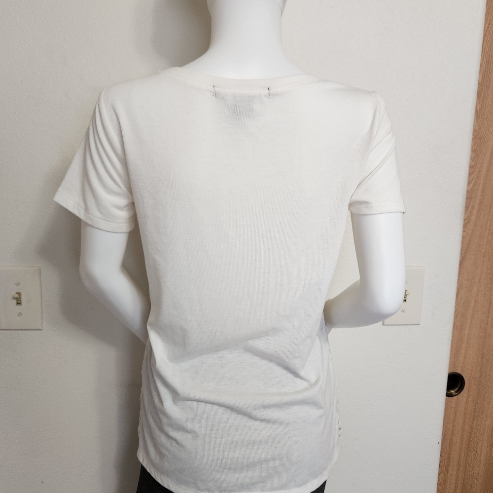89th & Maddison white lace shirt size small - Picture 7 of 8